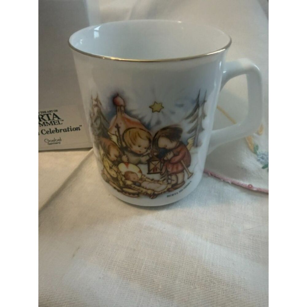 Berta Hummel Joyous Celebration collectible mug by Goebel.